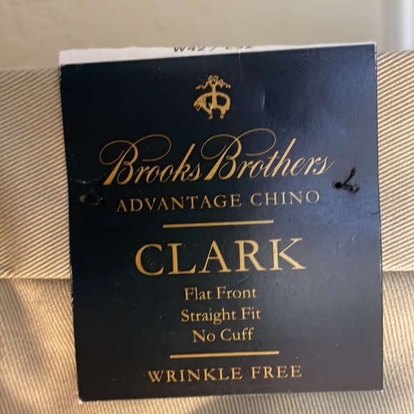 Mens NWT Brooks Brothers “Clark” wrinkle free flat front chino in 42x32 - Picture 2 of 6